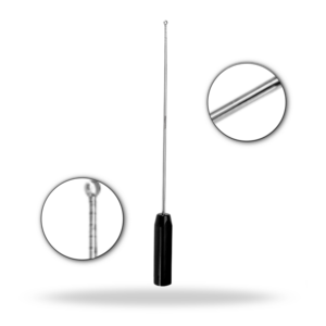 Curettes anciennes à anneau de 18 pouces (460 mm) – Instrument de chirurgie neuro-spineuse pour l'élimination des disques lombaires et le curettage tissulaire - Product Image 1