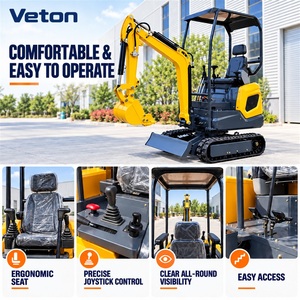 Mini-excavatrice de 1 tonne fabriquée en Chine, compacte, certifiée CE, à vendre - Product Image 2