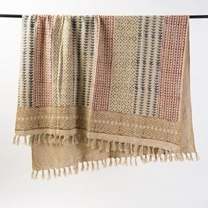 Venta al por mayor bloque de mano impreso tiro sofá cubierta 100% algodón suave sala de estar hogar decorativo - Product Image 6