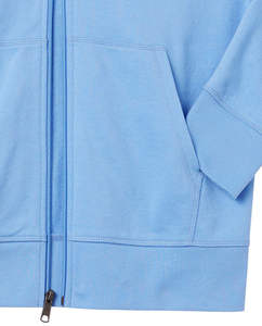 Sweat-shirt à capuche zippé pour homme, uni, avec cordon de serrage et poches, prêt pour l'impression et la broderie de logo personnalisés. - Product Image 5