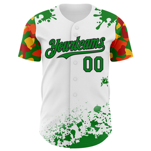 Camisetas de Béisbol Personalizadas Impresas para Adultos, de Secado Rápido, Transpirables, de Malla 100% Poliéster, con Botones, Nombre del Equipo/Club Profesional - Product Image 4