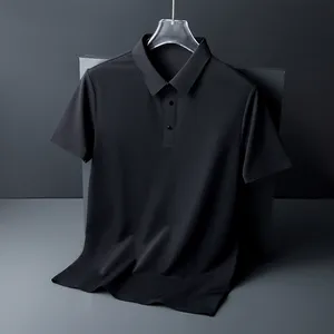 Chemise en coton vert sarcelle pour homme, manches courtes, tricotée, coupe classique, couleur unie, décontractée, sérigraphiée, teinte unie, col rond, séchage rapide, 180 grammes - Product Image 4