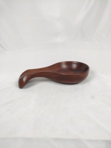 Tazón grande de madera para servir con borde floral, versátil, de madera natural, perfecto para servir frutas o aperitivos, nueva oferta. - Product Image 2