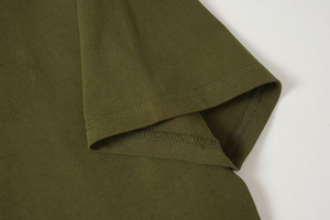 Nouveau T-shirt en coton uni vert olive à manches courtes pour homme 2026, coupe classique, col rond, tricot jersey, couleur unie, respirant - Product Image 6