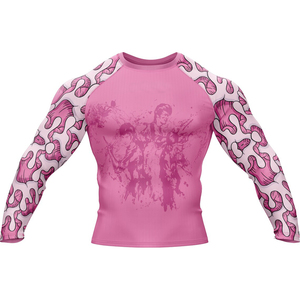 Sublimation Printed Breathable Rashguard Men Long Sleeve Athletic Compression Top for MMA Brazilian Jiu Jitsu Fitness Training - Product Image 1