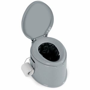 Toilette de voyage portable 5L avec porte-papier pour le camping en plein air - Product Image 1