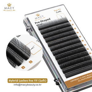 Pestañas Híbridas Forma YY Fox (Izquierda) MACY BEAUTY KOREA Extensiones de Pestañas al por Mayor Pestañas Personalizadas Marca Privada Alta Calidad - Product Image 2
