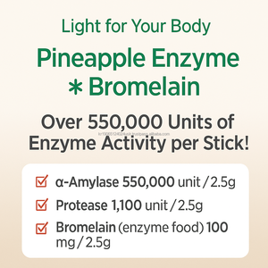 Extracto de Piña OEM, Bromelina, Quercetina, Papaina, Polvo de Enzimas, Suplemento Digestivo, Salud Intestinal para Adultos, Alimento Saludable Coreano, 2.5g - Product Image 4
