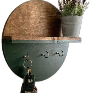 Porta Llaves de Madera para Decoración de Pared, Organizador de Correo y Llaves, Artesanía Duradera - Product Image 1