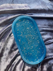 Multi Color Available Resin Marble Bathroom <b>Vanity</b> <b>Tray</b> Perfume Jewelry Dresser Oval Serving <b>Trays</b> for Home Decor Polished - Product Image 2