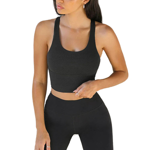 Soutien-gorge de sport rembourré à dos croisé, confortable, style décontracté, prix usine, grande taille, sans armatures, pour femmes - Product Image 5