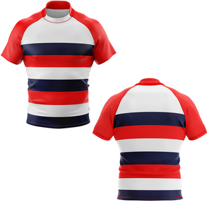Servicio OEM Personalizable, Última Colección con Ropa Deportiva OEM, Camiseta de Rugby para Adultos Unisex de Manga Corta, 100% Poliéster - Product Image 2