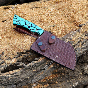 Cuchillo de carnicero serbio de acero de Damasco forjado de alta resistencia, ambidiestro, con mango ergonómico de resina, cortador de carne, cuchillos modernos OEM - Product Image 6