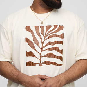 T-shirt pour homme surdimensionné à imprimé haute densité, impression personnalisée de qualité supérieure, coton, coupe décontractée ample, col rond, manches courtes - Product Image 6