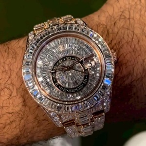 High Quality Fully Customized Iced Out Diamond Lab Grown <b>Watch</b> for <b>Men</b> Hip Hop Diamond Jewelry <b>Watch</b> Gift - Product Image 6