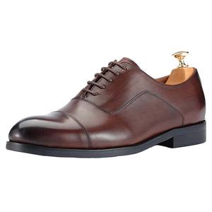 Italian Genuine Leather Dress <b>Shoes</b> for <b>Men</b> High Quality Brown Formal Wedding <b>Shoes</b>-Slip-On Closure Solid Rubber Insole-for All - Product Image 3