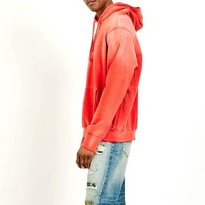 Sweat à capuche zippé pour homme, coupe ample, style streetwear, délavé à l'acide et effet soleil, avec logo personnalisé, prix de gros - Product Image 6