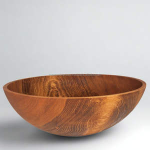 Elegante tazón de madera hecho a mano para mesa de comedor, para servir ensaladas y frutas, artesanía sostenible. - Product Image 6