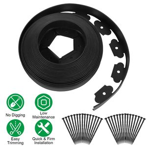 Kit Bordatura Giardino in Plastica Senza Scavo da 10 Metri, 30 Picchetti, Altezza 5 cm, per Prato e Giardino, Accessori Attrezzi da Giardino - Product Image 2