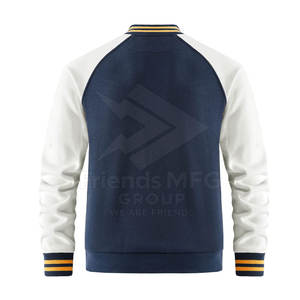 Chaqueta Varsity de Invierno Personalizada para Hombre con Cuello Alto y Logotipo Frontal, Servicio OEM Ecológico de Alta Calidad - Product Image 2