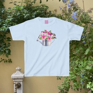 Camiseta Corta de Verano para Mujer al por Mayor, Estilo Y2K, con Logotipo Personalizado Bordado, Tejido Calado, Estampado de Flores y Texto Lindo - Product Image 5