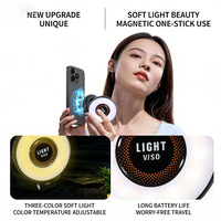 Luce selfie RGB magnetica per vlogging su telefono - Luce LED pieghevole e portatile