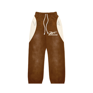 Conjunto Deportivo de Dos Piezas de Alta Calidad, 100% Algodón, Estilo Casual, con Cordón Ajustable, Pantalones y Sudadera con Paneles Laterales de Doble Color, Estilo Urbano - Product Image 2