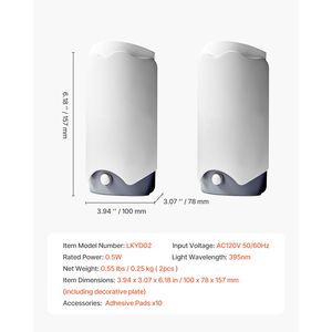 Trampa para Moscas e Insectos Voladores con Luz Azul-Violeta, 10 Placas Adhesivas, Elimina Cómodamente las Moscas Voladoras - Product Image 6