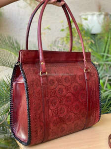 Bolso de mano hecho a mano Bolso de cuero de búfalo elegante informal Bolso Hobo vintage - Product Image 5