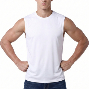 Solid Color Men's Sleeveless Shirts Tank Tops Customized Logo Colours Brand Workout Fitness Wholesale Price <b>Athletic</b> Tank Tops - Product Image 2