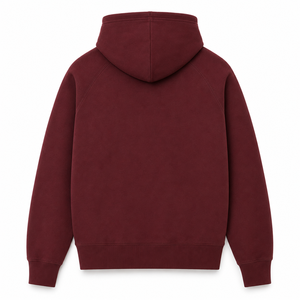 Sudadera con Capucha Personalizada con Logotipo, Color Borgoña, Manga Larga, Diseño con Bolsillo, 100% Algodón, Moda Urbana para Hombre - Servicio OEM - Product Image 2