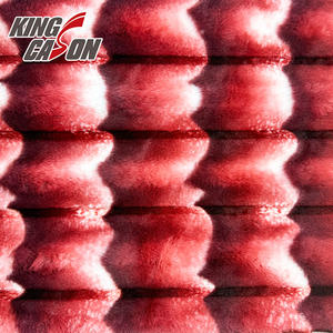 KINGCASON 2025, Tela de Pelo Corto Estampada en Dos Colores, Tela de Piel Sintética a Rayas para Decoración de Interiores del Hogar - Product Image 3