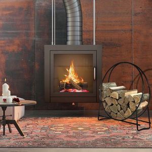 Porta Legna in Acciaio Tubolare da 40 Pollici per Set Caminetto e Accessori - Product Image 4