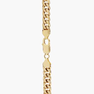 Cadena Cubana de Lujo de 22 Pulgadas en Oro Amarillo de 9K para Bodas y Fiestas - Product Image 1