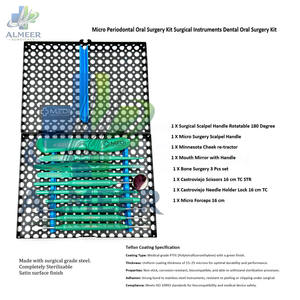 Kit de Microcirugía Oral Manual, Juego de Microcirugía con Recubrimiento Cerámico para Injerto de Tejidos Blandos y Cirugía Periodontal - Product Image 1