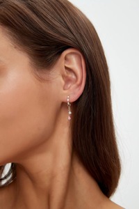 Pendientes de Oro de 14K con Diamantes Cultivados en Laboratorio de 0.40ct, Cadena con Eslabones, Cuentas Flotantes, Forma de Marquesa y Pera, Joyería de Lujo, Regalo para Mujer - Product Image 2