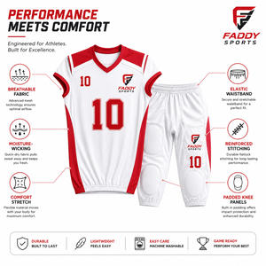 Ensemble d'uniformes de football américain sublimés sur mesure, maillot de football professionnel respirant et pantalon rembourré pour les jeunes et les adultes - Product Image 5