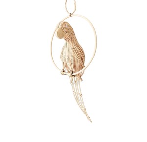 Décoration en rotin artisanal sur le thème des oiseaux tropicaux, pour chambre d'enfant, article en osier durable pour la décoration et l'exposition. - Product Image 4