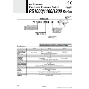 Pressostat électronique SMC Pneumatics PS1100-R06L contrôleur d'air pour des performances optimales - Product Image 1