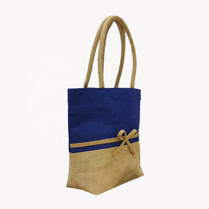 กระเป๋าช้อปปิ้งผ้ากระสอบป่านย้อมสีแบบเป็นมิตรกับสิ่งแวดล้อม พิมพ์ลายตามสั่ง พร้อมหูหิ้วสายใย PP บุผ้าฝ้าย ลายตัวอักษร-ราคารวม - Product Image 2