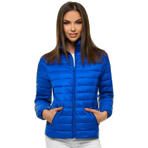 Veste matelassée respirante et chaude pour femmes, couleur unie, imperméable, légère, en polyester brillant - Product Image 1