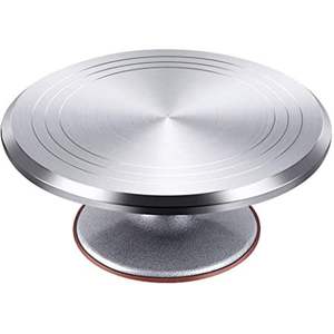 Support à gâteau rond classique en métal pour la décoration de table de gâteaux d'anniversaire avec base décorative. - Product Image 4