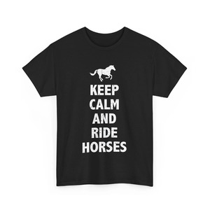 เสื้อขี่ม้า Keep Calm and Ride Horses Rider เสื้อยืดผู้หญิงผู้ชาย - Product Image 3