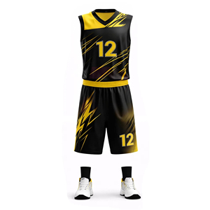Ensemble Maillot et Short de Basketball Personnalisé en Gros – Tenue d'Équipe Sublimée, Séchage Rapide, Respirant, Kit Sportif - Product Image 6