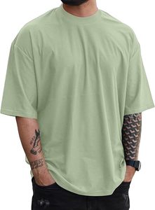 เสื้อยืดโอเวอร์ไซส์ผ้าฝ้ายแท้ 100% น้ำหนัก 220 กรัม พิมพ์ลายตามสั่งที่ไหล่ สไตล์ฮิปฮอป ไซส์พลัส ผ้าฝ้ายแท้ 100% ทรงบ็อกซี่ สำหรับผู้ชาย - Product Image 1