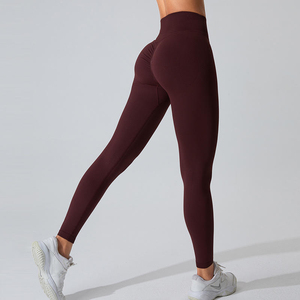 <b>Women</b> Yoga Sets High Quality Spandex/Nylon Solid Fabric High Elastic Waist Breathable Full Length Yoga <b>Leggings</b> Pants for - Product Image 1