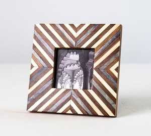 Designer Bone Resin Inlay Photo <b>Frame</b> Handmade <b>White</b> Rhythm Pattern Decorative Display for Contemporary Home Decor - Product Image 5