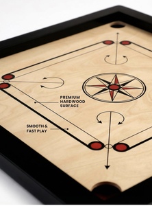 Plateau de carrom de 26 pouces en bois de haute qualité, bordure de 2 x 1,5 pouces, jeu de carrom classique avec logo personnalisé - Product Image 3