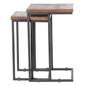 Minimalist Contemporary Metal <b>Nesting</b> <b>Table</b> Set with Smooth Powder Coating for Scandinavian Style Interiors - Product Image 1