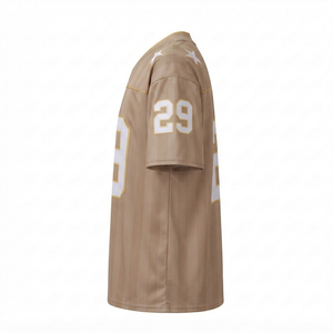 Custom Player Name Gold Football Jersey Vintage Style Number Sports <b>T</b>-<b>Shirt</b> Wholesale Men's American Football Apparel V-Neck - Product Image 3